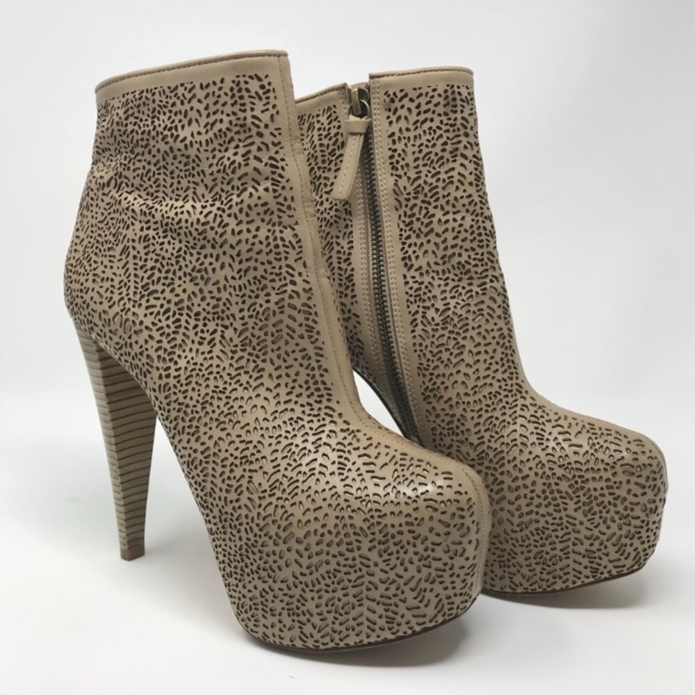 Alice + Olivia Laser Cut Paige Platform Booties